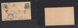 GIBRALTAR. 1898 (28 Jan) Offices In Marruecos. Tangier - Beeskow, Germany (5 Feb) 5 Centimos Green Doble Stat Card Spani - Gibraltar