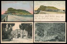 GIBRALTAR. 1907-15. 4 Diff Fkd / Circulated. Early Postcards. - Gibraltar