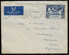 GIBRALTAR. 1949 (22 Oct). Gibraltar - UK. Air Fkd Env 3d. UPU. Fine. - Gibraltar