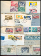 GIBRALTAR. 1938-83. Overseas Mail. 14 Diff Usages, Censored, P Matter Rates, Airmail, Some Circulated FDC. Good Group. O - Gibraltar