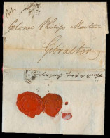 GIBRALTAR. 1796 (5 Dec). London - Gibraltar. EL Full Text Addressed To Coronel Philip Martin, With Mns Reverse Displayin - Gibraltar