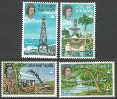 St Kitts-Nevis. 1963-69 QEII. 4 MH Values To 4c (½c, 1c, 2c, 4c). Upright Block CA W/M. SG 129etc. M3116 - St.Christopher-Nevis-Anguilla (...-1980)