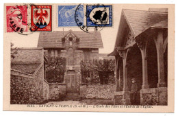L'Ecole Des Filles Et L'entrée De L'église - Savigny Le Temple