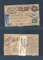 Great Britain - Stationery. 1952 (15 Nov) London - USA, NO, LA (17-18 Nov) Registered Air Multifkd Stationary Envelope A - ...-1840 Préphilatélie