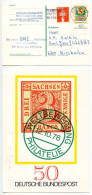 Germany, West 1983 Uprated 30pf. 25th Anniversary Of Federal Republic Postal Card; Wiesbaden Slogan Cancel - Bildpostkarten - Gebraucht