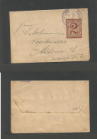 GUATEMALA. 1905 (8 Dec) San Jose - Germany, Altona. 2c Brown Complete Stat Wrapper, Violet Octogonal Cds. VF. - Guatemala