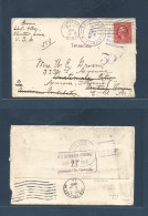 GUATEMALA. 1913 (30 Sept) Early Postage Due Cachet Charge. "30c" US Fkd Env. USA,Clinton, Iowa - Guatemala City 2c US +  - Guatemala