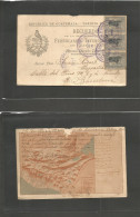 GUATEMALA. 1906 (21 Febr) Agencia Postal OBISPO, Dept Esquintla - Spain, Barcelona. Early Illustrated Multifkd Ppc. Rari - Guatemala