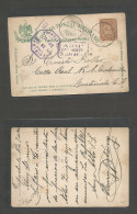 GUATEMALA. 1900 (1 Nov) Mexico, Tapachula, Chiapas - Guatemala (18 Nov) With Transit Cachet. "ADMON Del Correo De San Ma - Guatemala