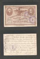 GUATEMALA. 1909 (27 Sept) Quezaltengo - Belgium, Anvers. 1c Train Issue Stat Card. Fine + Scarce Overseas Usage, Well Tr - Guatemala