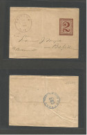 GUATEMALA. 1893 (27 June) Yzabal - Belize, British Honduras. 2c Brown Complete Stat Wrapper. Violet Cds. Fine Used Via P - Guatemala