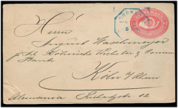 GUATEMALA. 1898. Coban - Germany. 10c Red Stat Env. Arrival Cds / Used. Fine. - Guatemala