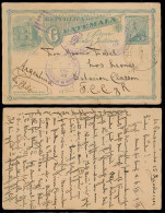 GUATEMALA. 1909. El Pensamiento - Argentina / Estacion Classon. 3c Stat Card + All Diff Transits Alongside. Unusual Usag - Guatemala