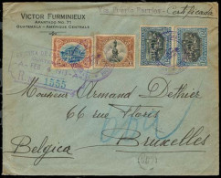 GUATEMALA. 1913. Guatemala - Belgium. Registered Multifkd Env Incl 1p. - Guatemala