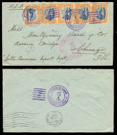 GUATEMALA. 1914. Guatemala / USA. Multifranked Env. Via NY. VF. - Guatemala