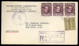 GUATEMALA. 1931. Guatemala To NY/USA. Registered Franked Envelope. - Guatemala