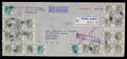 HONG KONG. 1939 (4 Oct). HK - USA (15 Oct). Air Reg Mutlifkd Env. Massive Usage And VF. Arrival. 5 $ 85c Rate. - Other & Unclassified