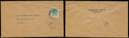 HONG KONG. 1941 (7 Jan). Victoria - Tiensin. Fkd Censored Env + Reverse "15" Boxed. Rare Dest At The Time. - Other & Unclassified