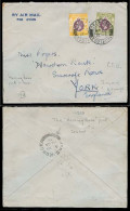 HONG KONG. 1938 (22 June). Kowloon - York / UK. Air Fkd Env / Imperial Airways / Reverse HK / The "Herring Bone" Pmk. Sc - Other & Unclassified
