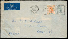 HONG KONG. 1959 (29 Nov). Kowloon - France. Bilingual Slogan Cancel Air Fkd Env. - Other & Unclassified
