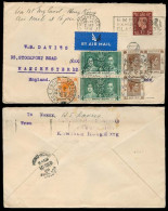 HONG KONG. 1938 (2 Sept). FIRST FLIGHT. England - HK. Doble Trip Doble Fkd Cover. Nice Mixed Usage. - Other & Unclassified