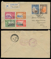 HONG KONG. 1941 (2 May). Kowloom - USA. Registr Multiple Fkd Env Incl 1$. - Other & Unclassified