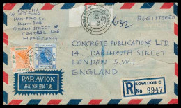 HONG KONG. 1958. Konloon - UK. Registr Multicolor Air Env. - Other & Unclassified