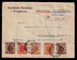 HONG KONG. 1930. Hg Kg / Germany. Registered Consular Multifkd. Env. - Other & Unclassified