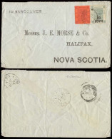 HONG KONG. 1900. Treaty Ports. Foochow - Nova Scotia / North America - Canada -. Env Frkd 10c + 20c / 30c,  Bilingual Ov - Other & Unclassified