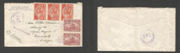 HONDURAS. 1946 (22 May) Puerto Cortes - Denmark, Cph. Air Transatlantic Multifkd Env, Special Cachet + 1,50p Rate. Fine  - Honduras