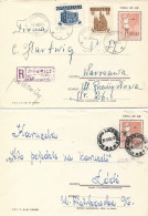 Poland Envelope (1053) Set4: Used Ck 29 S.59.VIII+59.IX+60.III+60.VII Sport Archer (postal Circulation) - Stamped Stationery