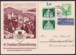 PP142, C3/04, O, "Philatelistentag", 1936, Luftpost Mit Pass. Zusatzfr., SSt. - Interi Postali Privati