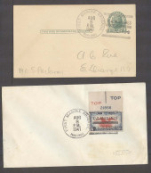 ICELAND. 1941 (8 Aug). US First Marine Brigade Provisional 2 Made To Order Usages Ncl 1c Green First Airmail. - Sonstige & Ohne Zuordnung