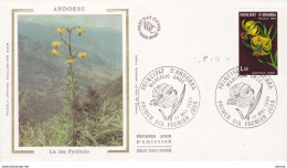 ANDORRE 1980 FLEURS Lis Des Pyrénées  FDC Yvert 287 - FDC