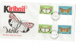 Kiribati 1980, FDC With Gutter-paars - Butterflies
