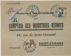 INDOCHINA. 1926. Haiduong To France. Registered Frnk.env. Blue Pmk. XF. - Autres - Asie