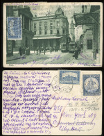 PÉCS 1923. I. Infláció, Képeslap 300K Vegyes Bérmentesítéssel New York-ba Küldve - Cartas & Documentos