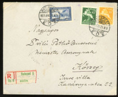 BUDAPEST 1933. Ajánlott Levél Cserkész-Repülő Bérmentesítéssel Kőszegre SCOUT - Cartas & Documentos