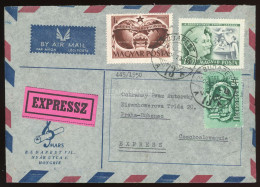 BUDAPEST 1960. Expressz Légi Levél Csehszlovákiába - Covers & Documents