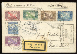 BUDAPEST 1926. Dekoratív Légi Levél Bécsbe Küldve - Briefe U. Dokumente