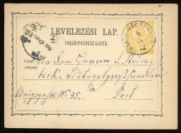 MAROSVÁSÁRHELY 1872. Szép Díjjegyes Levlap Pestre - Lettres & Documents