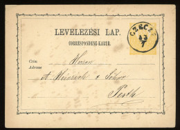 CECE 1871. Szép Díjjegyes Levlap Pestre - Covers & Documents