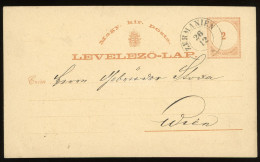 ZERMANIEN 1878. Díjjegyes Levlap, Ritka és Szép Bélyegzéssel ( G: 250p) - Storia Postale