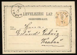 BÁRTFA 1875 (!) 02.5. Szép Díjjegyes Levlap Kassára Küldve - Lettres & Documents