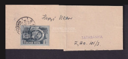 TATABÁNYA 1950. Helyi Címszalag 8f-rel - Storia Postale