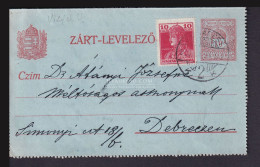 BUDAPEST 1918. Kiegészített Zárt Díjjegyes Lap, Vízjellel! - Storia Postale