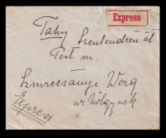 NÓGRÁDSZAKÁL 1925. Inflációs Expressz Levél Tahiba Küldve - Lettres & Documents