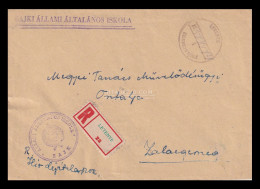 LETENYE 1958. Ajánlott Levél, Külterületi Bkezelő Bélyegzéssel Zalaegerszegre - Cartas & Documentos