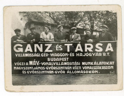 BUDAPEST  Ganz és Társa  GYŐR, Vonalvillamosítás, Régi Fotó  9*6cm 1920. Ca. - Antiche (ante 1900)