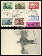 II. VH. 1942. Fotós Expressz Képeslap, Katona Sorral, A Visnyovszki Gyűjteményből - Storia Postale